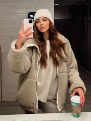 ANGELINA | Teddy Fleece Jacket - Lizabella Fashion -  -  - ANGELINA | Teddy Fleece Jacket - Lizabella Fashion - #tag1# - #tag2#