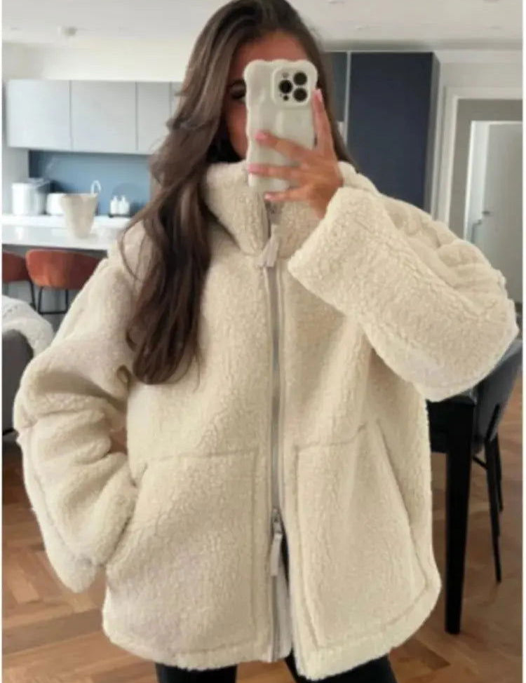 ANGELINA | Teddy Fleece Jacket - Lizabella Fashion -  -  - ANGELINA | Teddy Fleece Jacket - Lizabella Fashion - #tag1# - #tag2#