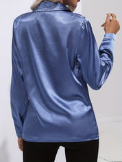 Aaliyah | Camicia da donna in raso con bottoni 1