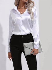 Aaliyah | Camicia da donna in raso con bottoni 10