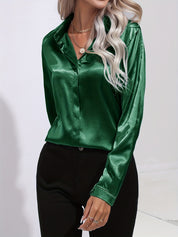 Aaliyah | Camicia da donna in raso con bottoni 11
