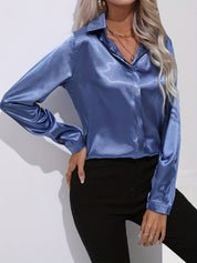 Aaliyah | Camicia da donna in raso con bottoni 2