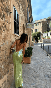 Abito Maxi Paillettes – Spalline Sottili Scintillante 3