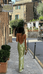 Abito Maxi Paillettes – Spalline Sottili Scintillante 5