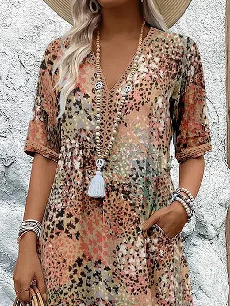 Abito da donna morbido con scollo a V | Midi 5