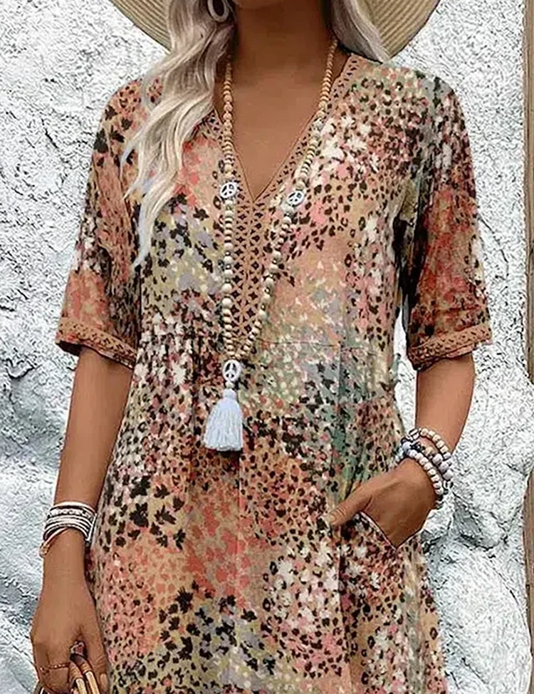 Abito da donna morbido con scollo a V | Midi 5