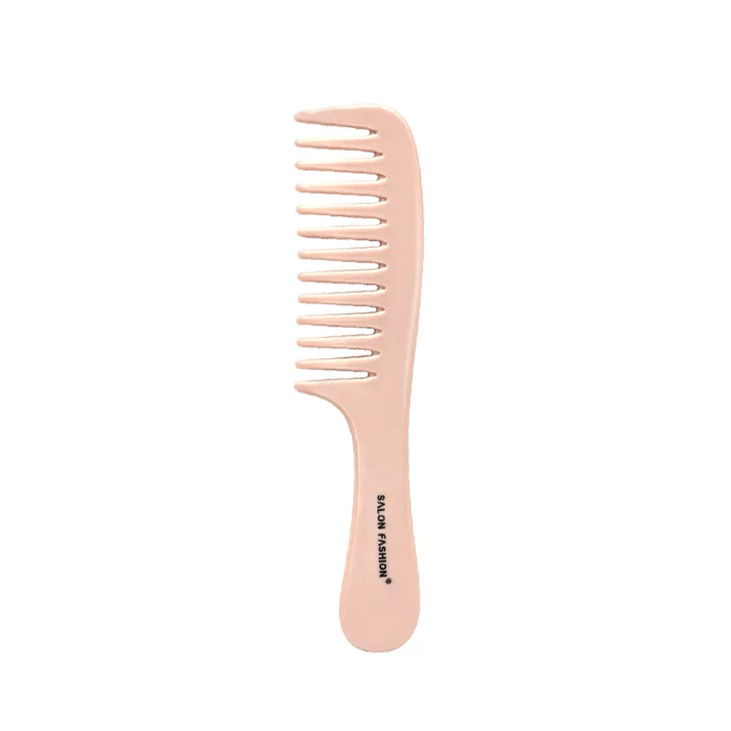 Pettine a denti larghi rosa, ideale per capelli ricci o mossi. Accessorio per capelli, antistatico, resistente, perfetto per districare senza danneggiare.