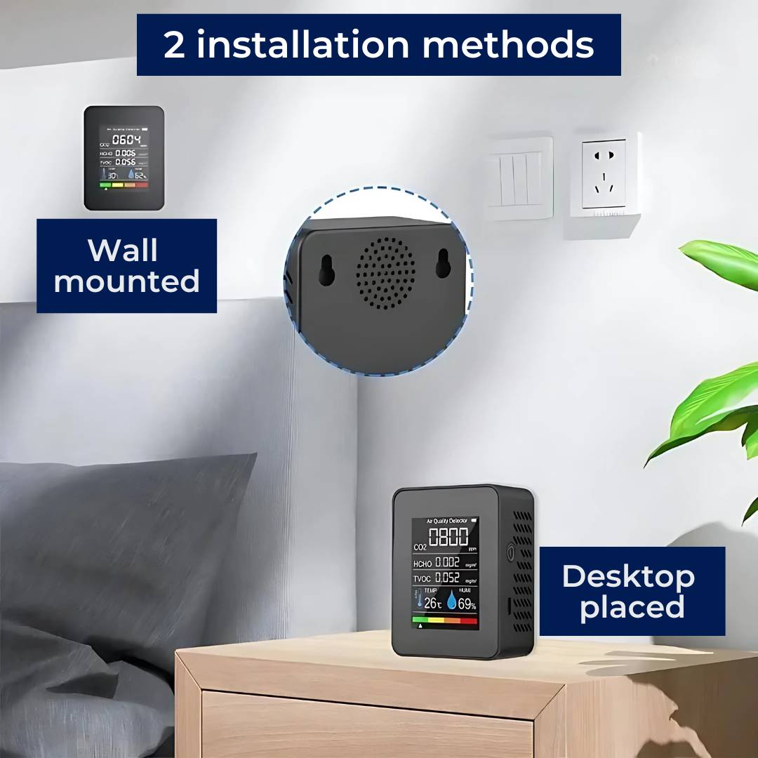 Airsense Pro CO2 Anidride carbonica Monitor Rivelatore di qualità dell'aria | Avvisi in tempo reale - Monitor per la qualità dell'aria - per aria pulita 3