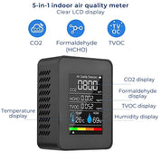 Airsense Pro CO2 Anidride carbonica Monitor Rivelatore di qualità dell'aria | Avvisi in tempo reale - Monitor per la qualità dell'aria - per aria pulita 5