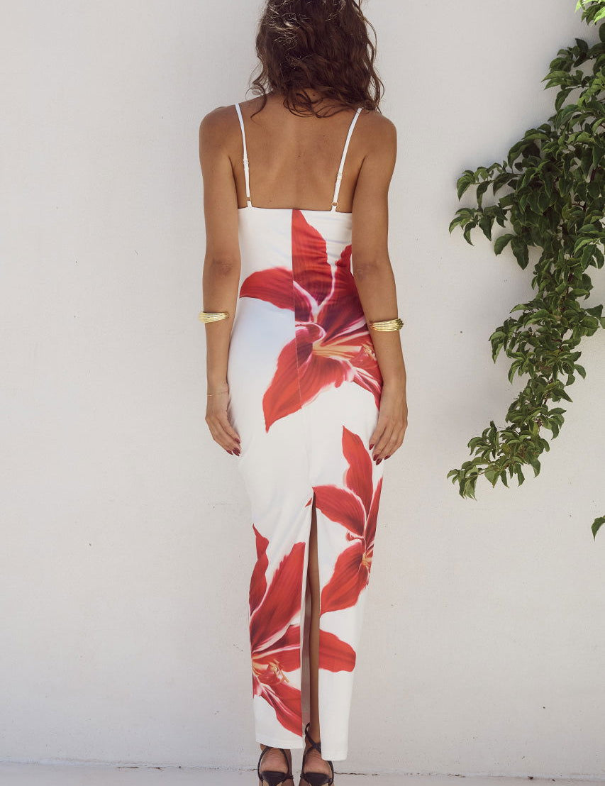 Amber Blossom Bodycon Dress with Floral Design - Lizabella Fashion -  -  - Amber Blossom Bodycon Dress with Floral Design - Lizabella Fashion - #tag1# - #tag2#