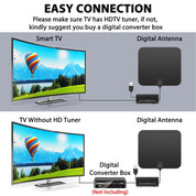 Antenna HDTV amplificata digitale da interni da 300 miglia con amplificatore di segnale 3