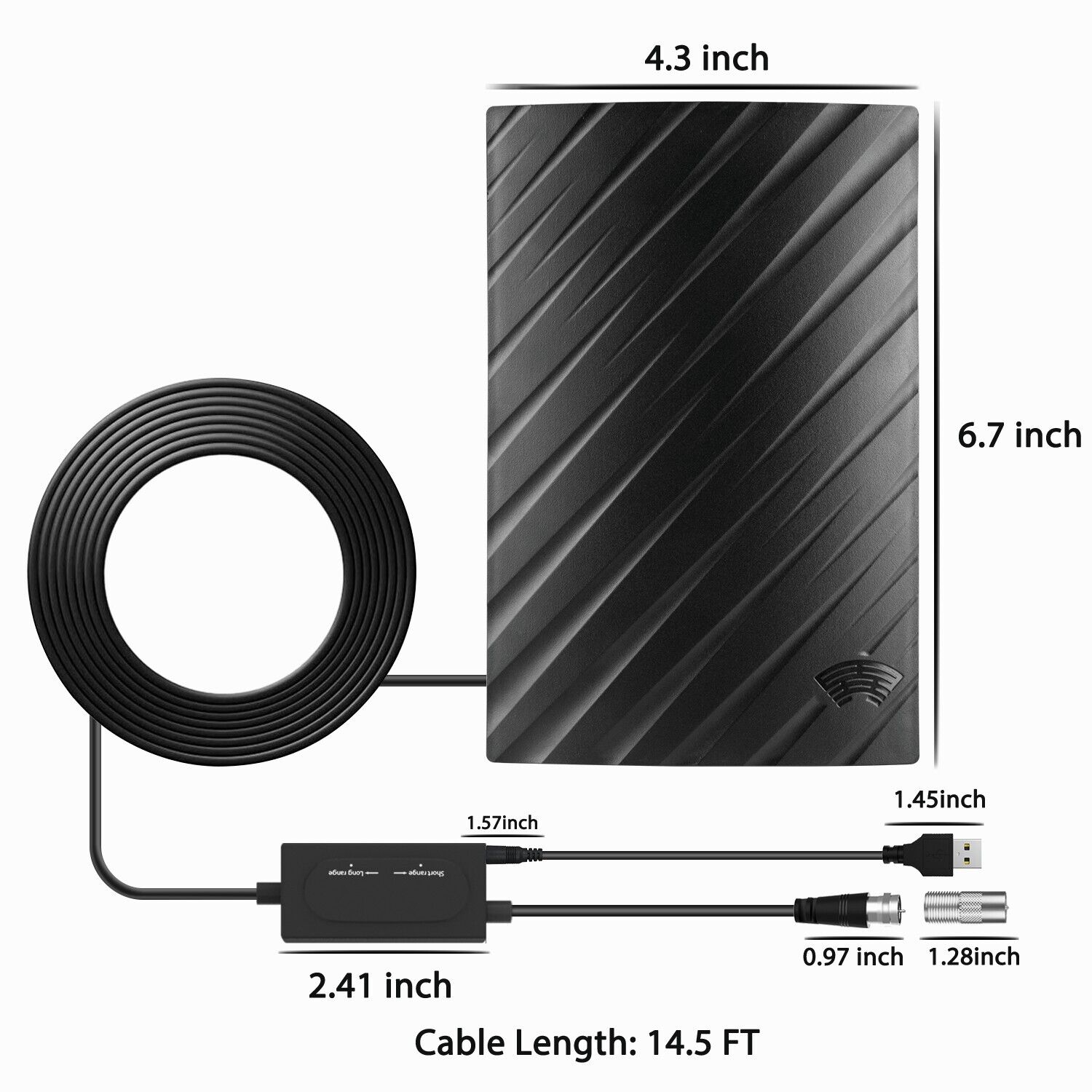Antenna digitale HDTV 4K a lungo raggio 600 miglia 8