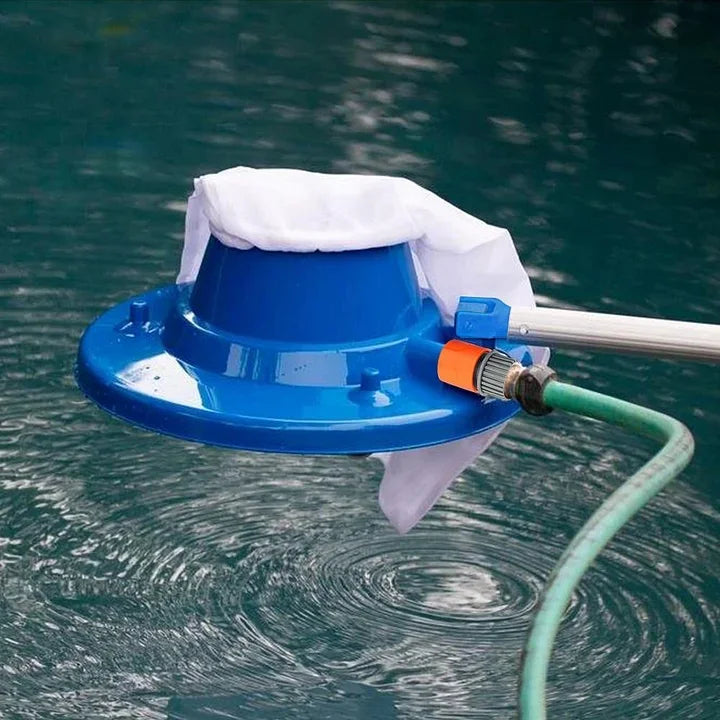 Aspirafoglie per piscine, grande aspirafoglie per piscine interrate e fuori terra (blu) 1