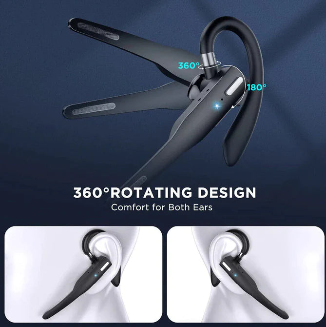 Auricolare/auricolare Bluetooth 5.1 wireless con doppio microfono e cancellazione del rumore per camionisti 4
