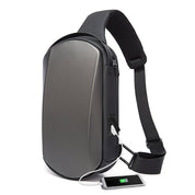 BANGE Borsa a tracolla impermeabile con tracolla e zaino per uomo con porta di ricarica USB 0