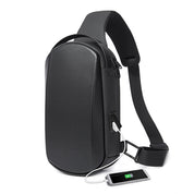 BANGE Borsa a tracolla impermeabile con tracolla e zaino per uomo con porta di ricarica USB 1