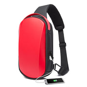 BANGE Borsa a tracolla impermeabile con tracolla e zaino per uomo con porta di ricarica USB 9