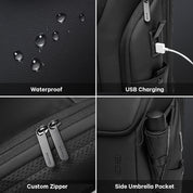 BANGE Nuova porta di ricarica USB adatta allo zaino per laptop da 15,6 pollici per uomo 5