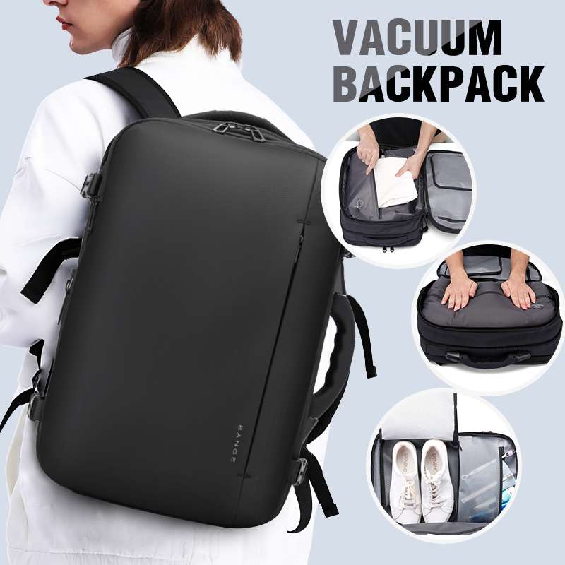 BANGE Nuovo arrivo in saldo 50L USB TSA Lucchetto Peso Maniglia Impermeabile Uomo Zaino per laptop a compressione sottovuoto 0