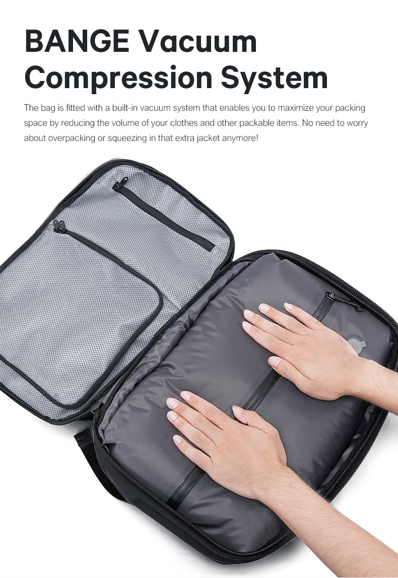BANGE Nuovo arrivo in saldo 50L USB TSA Lucchetto Peso Maniglia Impermeabile Uomo Zaino per laptop a compressione sottovuoto 2