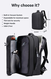 BANGE Nuovo arrivo in saldo 50L USB TSA Lucchetto Peso Maniglia Impermeabile Uomo Zaino per laptop a compressione sottovuoto 3