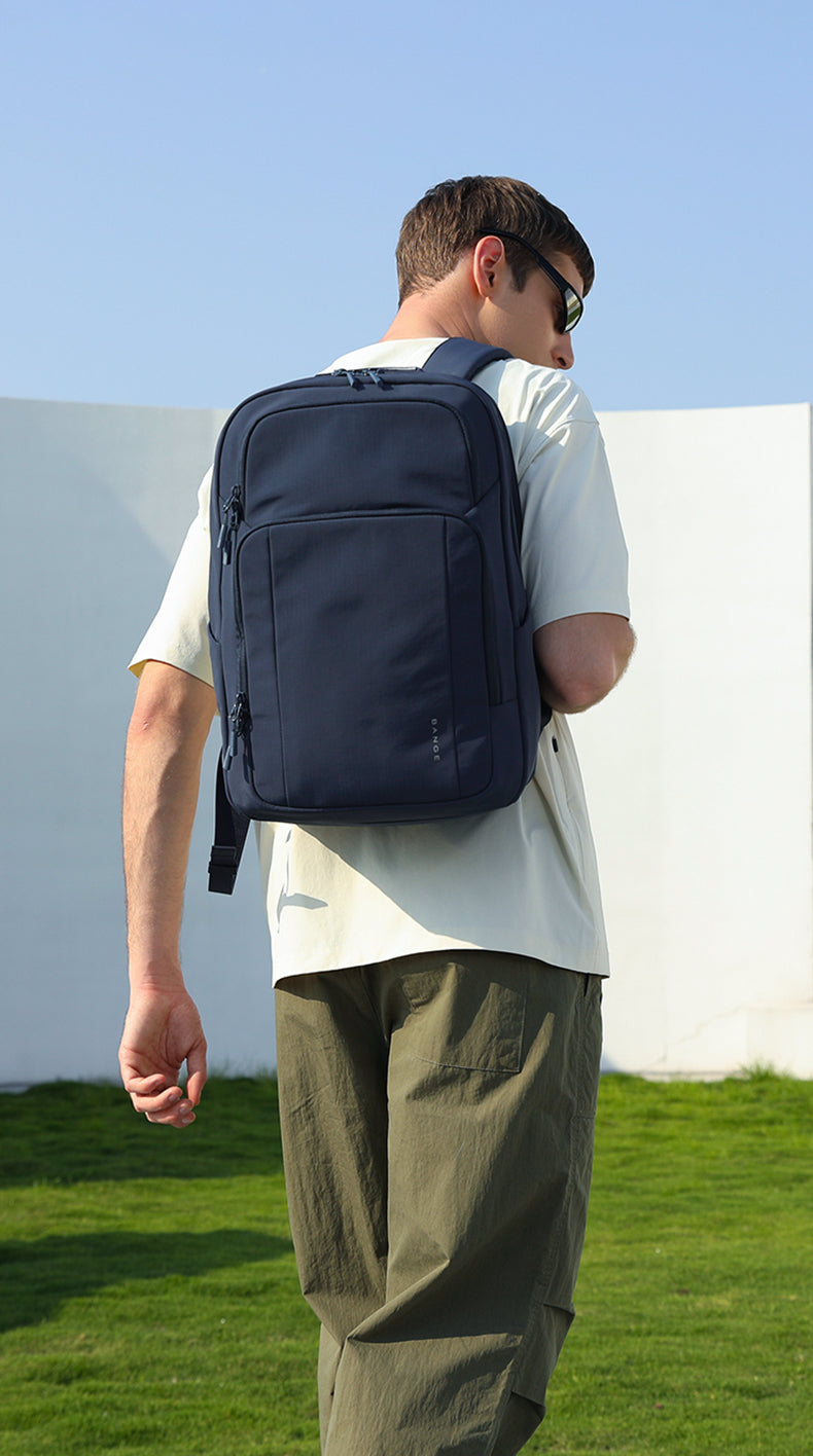 BANGE Nuovo zaino da viaggio impermeabile morbido e leggero per studenti, casual, da uomo, per laptop 6