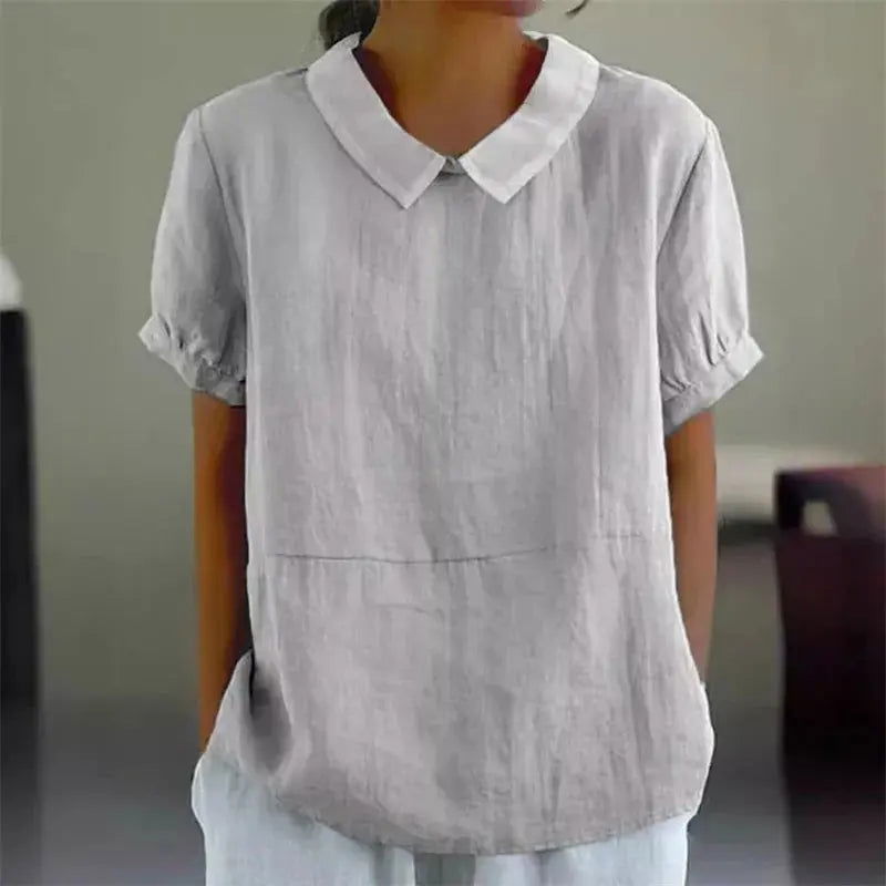 BELLA | Luxurious Cotton Linen Blouse for Ultimate Comfort - Lizabella Fashion -  -  - BELLA | Luxurious Cotton Linen Blouse for Ultimate Comfort - Lizabella Fashion - #tag1# - #tag2#