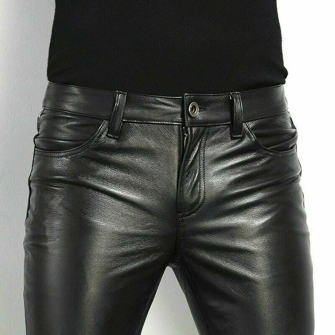 Pantaloni Slim in Pelle per Look Trendy