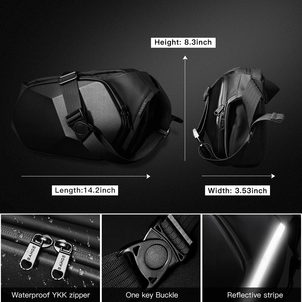 Bange New Sling Bag, borsa a tracolla da viaggio impermeabile per uomo 4