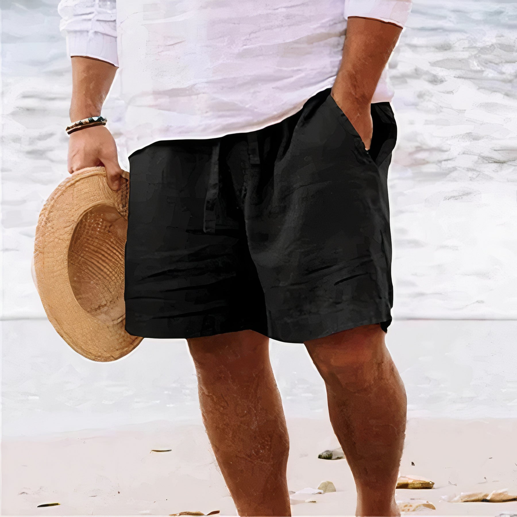 Pantaloni Corti in Lino Eleganti per Uomini - Devon