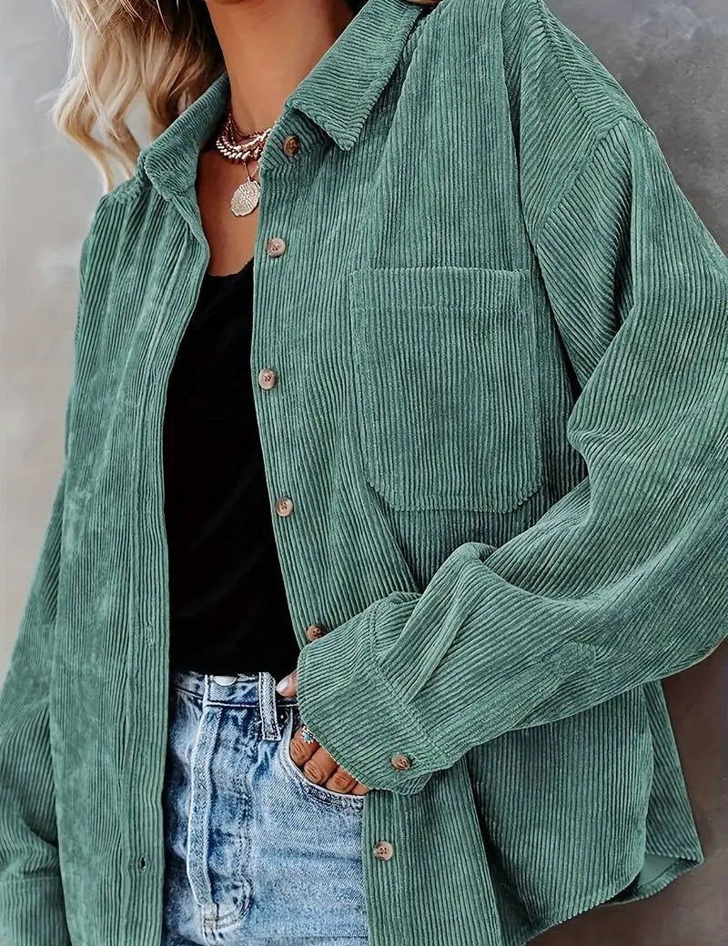 CASSIE | Corduroy Shirt - Lizabella Fashion -  -  - CASSIE | Corduroy Shirt-Lizabella Fashion - #tag1# - #tag2#