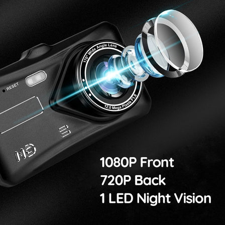 Camera dashboard wireless per veicolo anteriore e doppio posteriore 1