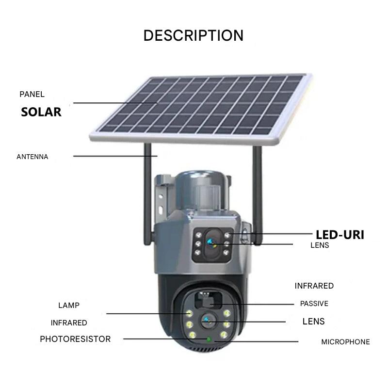 Camera di sicurezza 4K wireless con pannello solare - DualGuard 4K 3