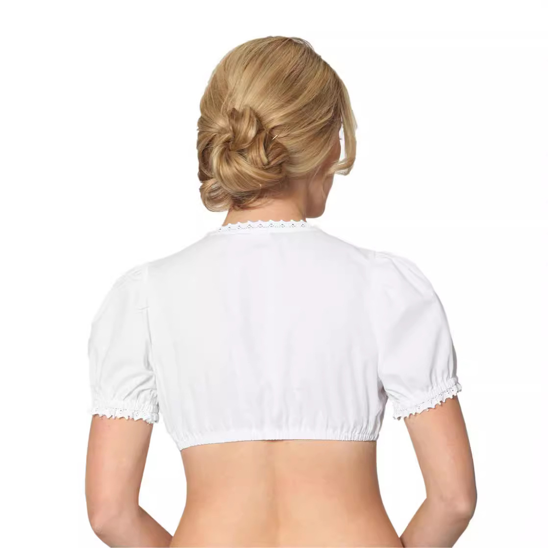 Camicetta Dirndl con maniche a sbuffo e scollo a cuore per abiti tradizionali 1
