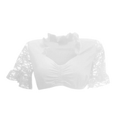 Camicetta Dirndl con pizzo e colletto a balze per costumi tradizionali da donna 3