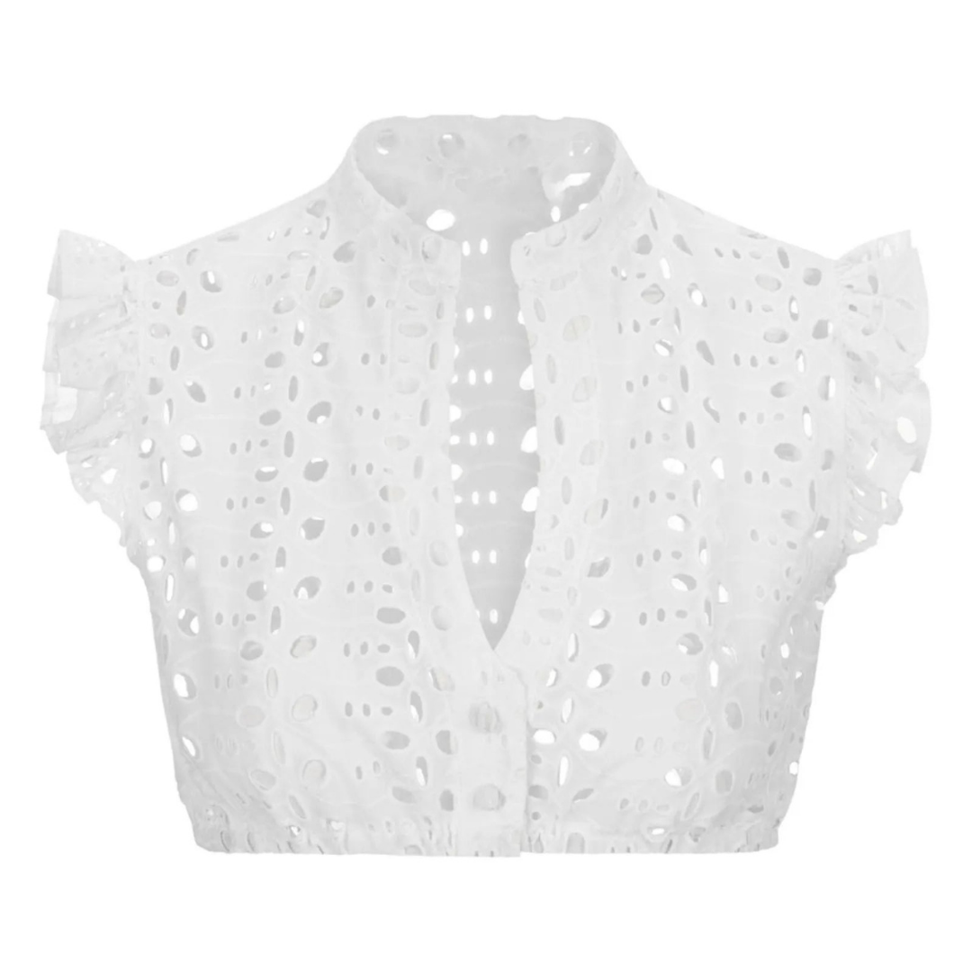 Camicetta Dirndl con pizzo e stile costume tradizionale 0