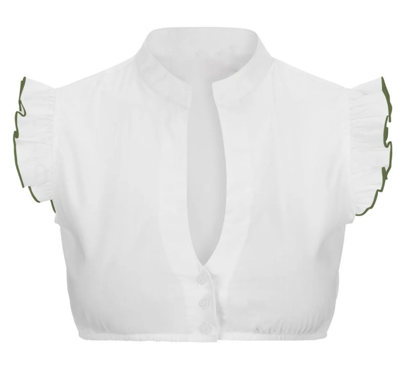 Camicetta Dirndl con pizzo e stile costume tradizionale 1