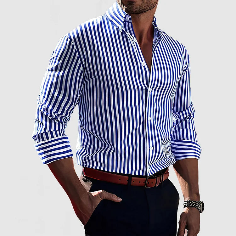Camicia in Cotone Striata 1