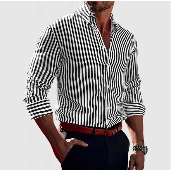 Camicia in Cotone Striata 2