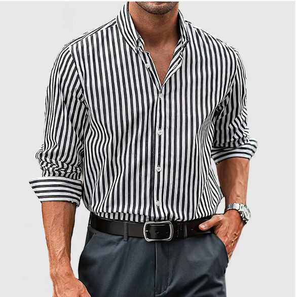Camicia in Cotone Striata 3