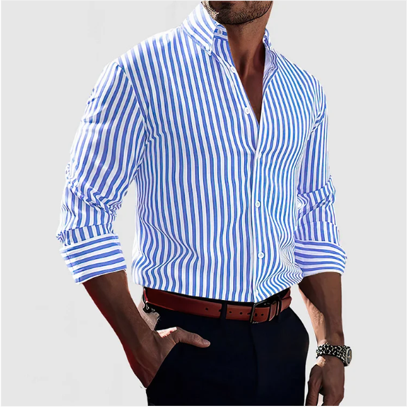 Camicia in Cotone Striata 4