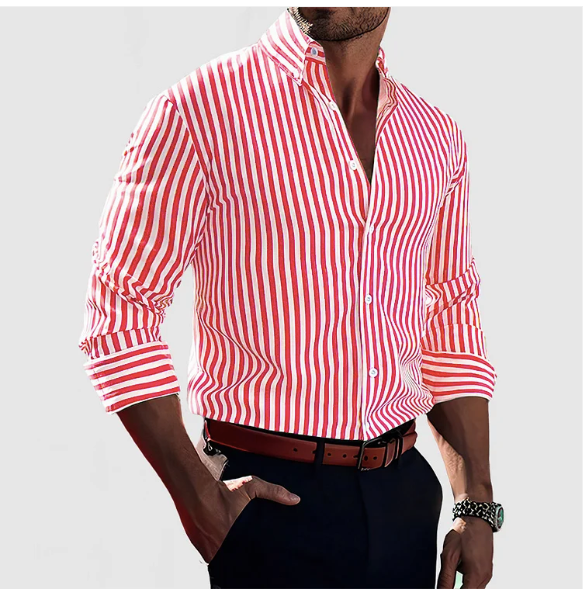 Camicia in Cotone Striata 5