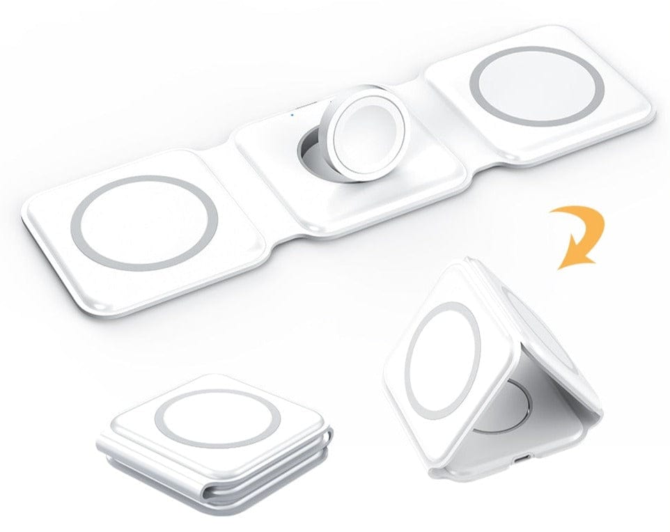 Caricabatterie wireless 3 in 1 per smartphone, smartwatch e auricolari 2