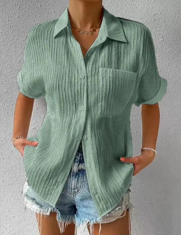Charlotte | Stylish Short Sleeve Polo Shirt - Lizabella Fashion -  -  - Charlotte | Stylish Short Sleeve Polo Shirt - Lizabella Fashion - #tag1# - #tag2#