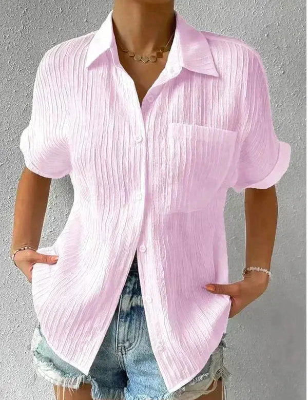 Charlotte | Stylish Short Sleeve Polo Shirt - Lizabella Fashion -  -  - Charlotte | Stylish Short Sleeve Polo Shirt - Lizabella Fashion - #tag1# - #tag2#