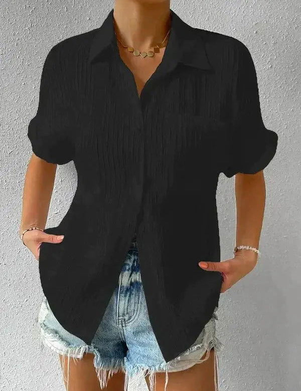 Charlotte | Stylish Short Sleeve Polo Shirt - Lizabella Fashion -  -  - Charlotte | Stylish Short Sleeve Polo Shirt - Lizabella Fashion - #tag1# - #tag2#