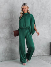 Chic Emerald Green Jumpsuit with Stylish Short Sleeves - Lizabella Fashion -  -  - Chic Emerald Green Jumpsuit with Stylish Short Sleeves - Lizabella Fashion - #tag1# - #tag2#