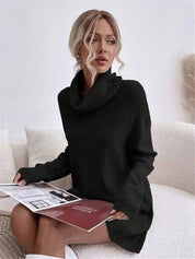 Chic Long-Fit Knitted Turtleneck Sweater by VICTORIA - Lizabella Fashion -  -  - Chic Long-Fit Knitted Turtleneck Sweater by VICTORIA - Lizabella Fashion - #tag1# - #tag2#