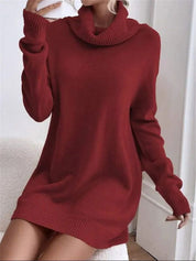 Chic Long-Fit Knitted Turtleneck Sweater by VICTORIA - Lizabella Fashion -  -  - Chic Long-Fit Knitted Turtleneck Sweater by VICTORIA - Lizabella Fashion - #tag1# - #tag2#