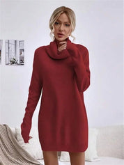 Chic Long-Fit Knitted Turtleneck Sweater by VICTORIA - Lizabella Fashion -  -  - Chic Long-Fit Knitted Turtleneck Sweater by VICTORIA - Lizabella Fashion - #tag1# - #tag2#